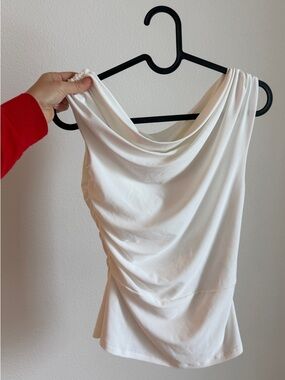 Aritzia White one shoulder top